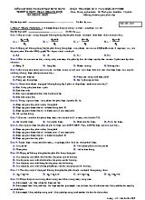Đề kiểm tra học kỳ 2 môn Công nghệ Lớp 12 (Mã đề 209) - Năm học 2019-2020 - Trường THPT Trần Quang Diệu
